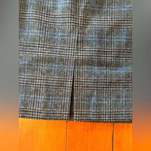 NWOT Madewell Plus Wool-Blend Mini Skirt - Gray and Blue - Size 18W - Picture 7 of 11